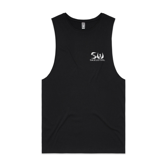 Men's Black Muscle Tank - Skeletal