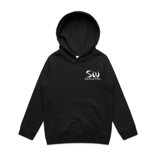 Youth Black Hoodie - Skeletal