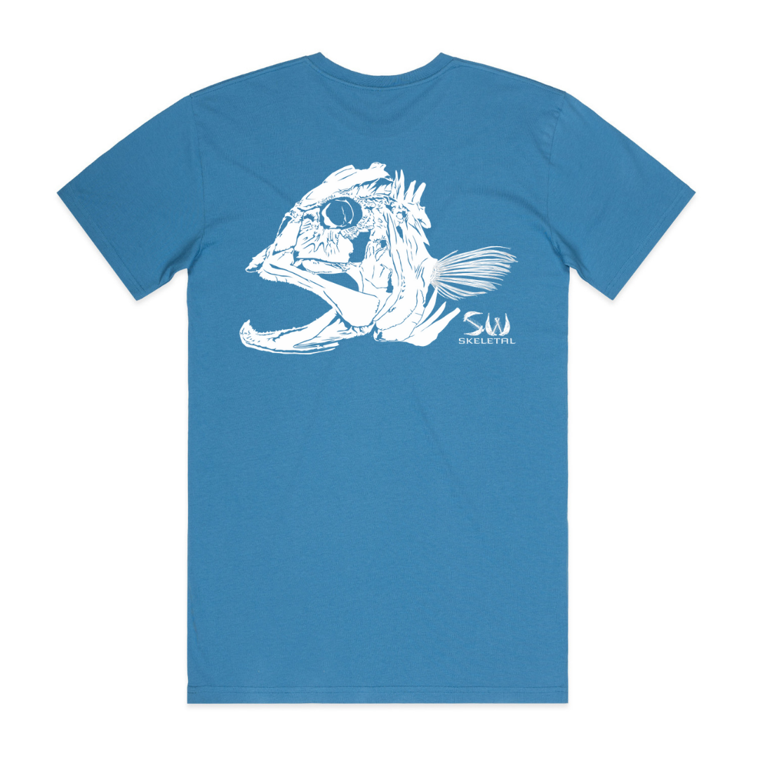 Men's Hydro Blue Tee - Skeletal