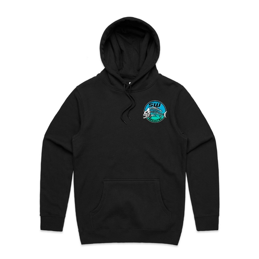 Men's Black Hoodie - Neon