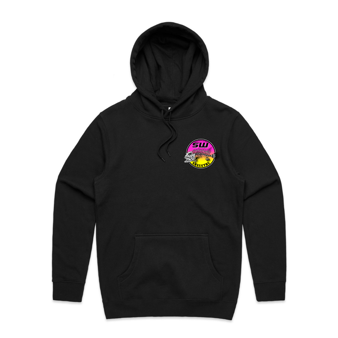 Men's Black Hoodie - Neon