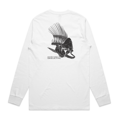 Men's White Long Sleeve - Skeletal