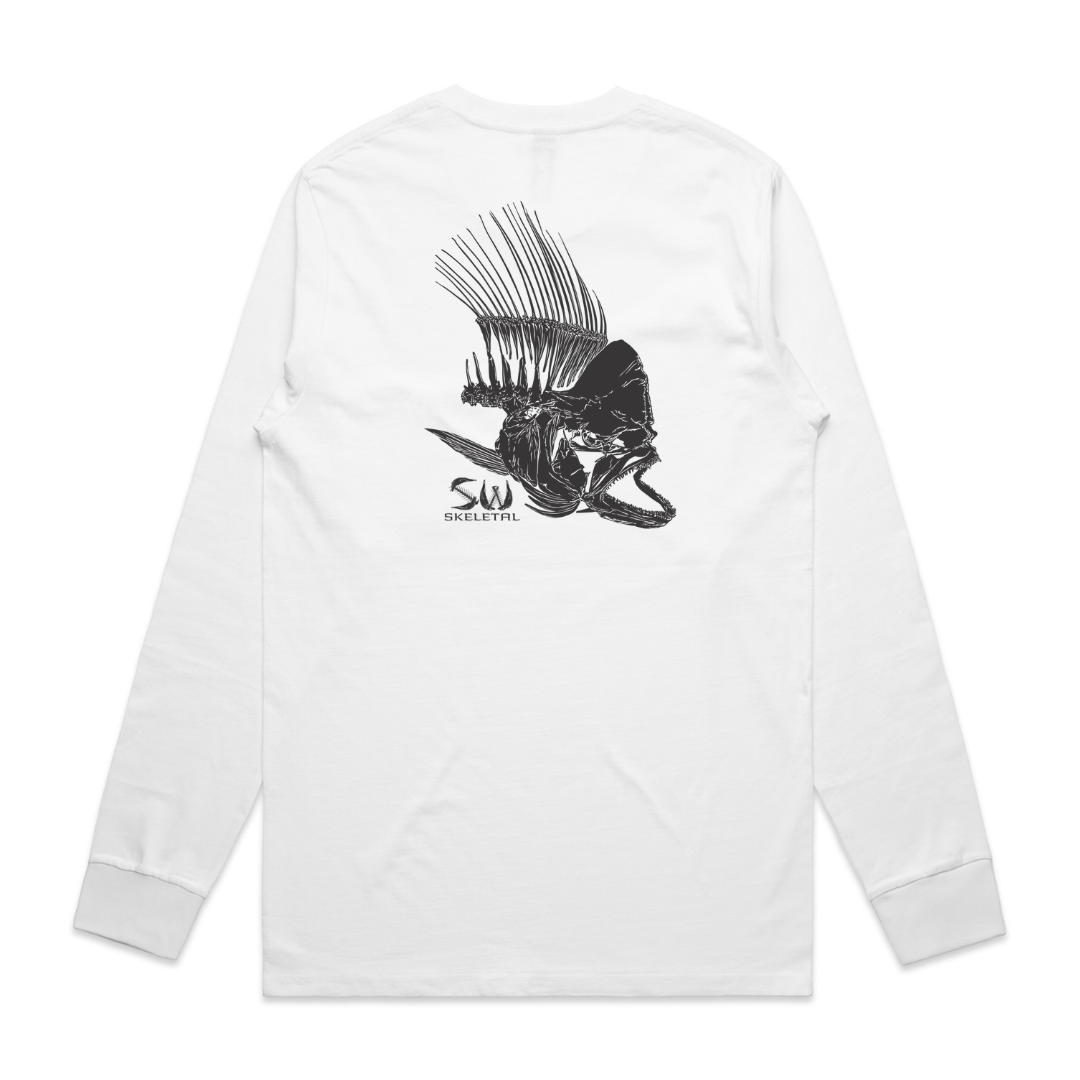 Men's White Long Sleeve - Skeletal