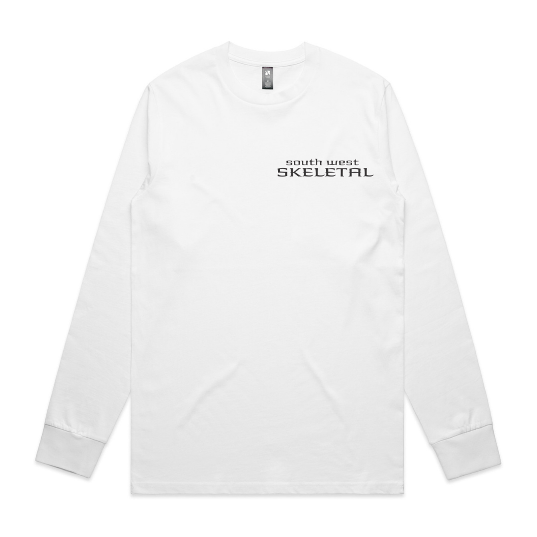Men's White Long Sleeve - Skeletal