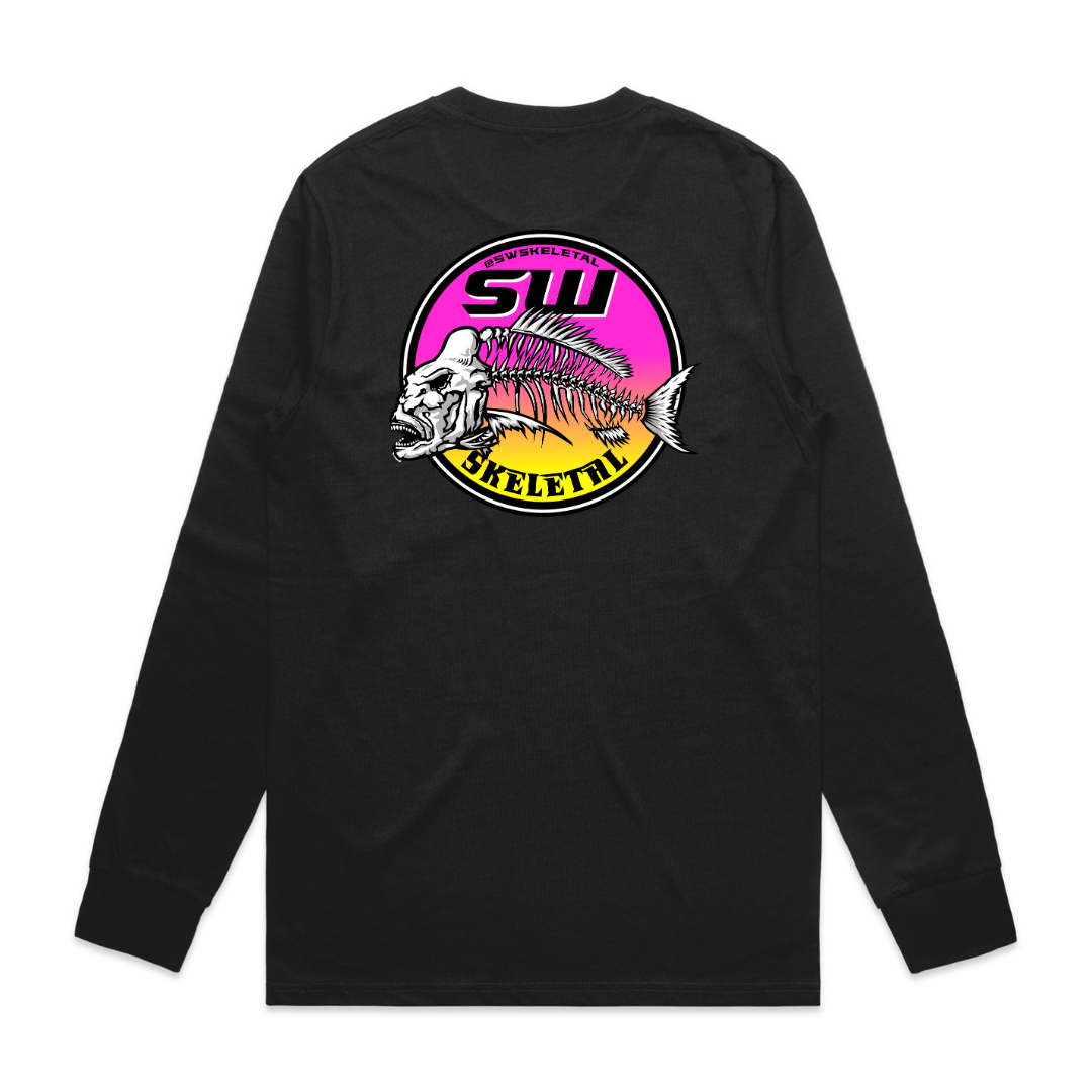 Men's Black Long Sleeve - Neon