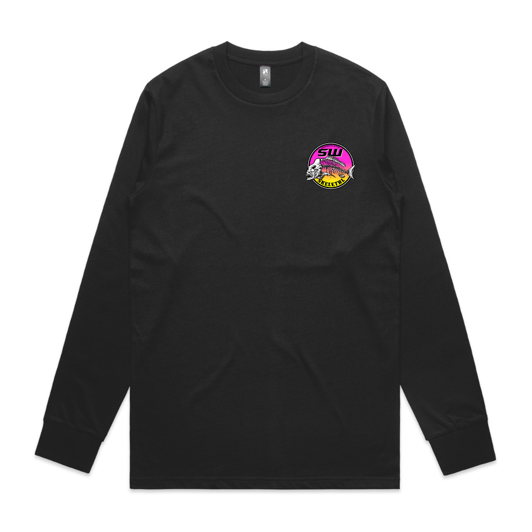 Men's Black Long Sleeve - Neon
