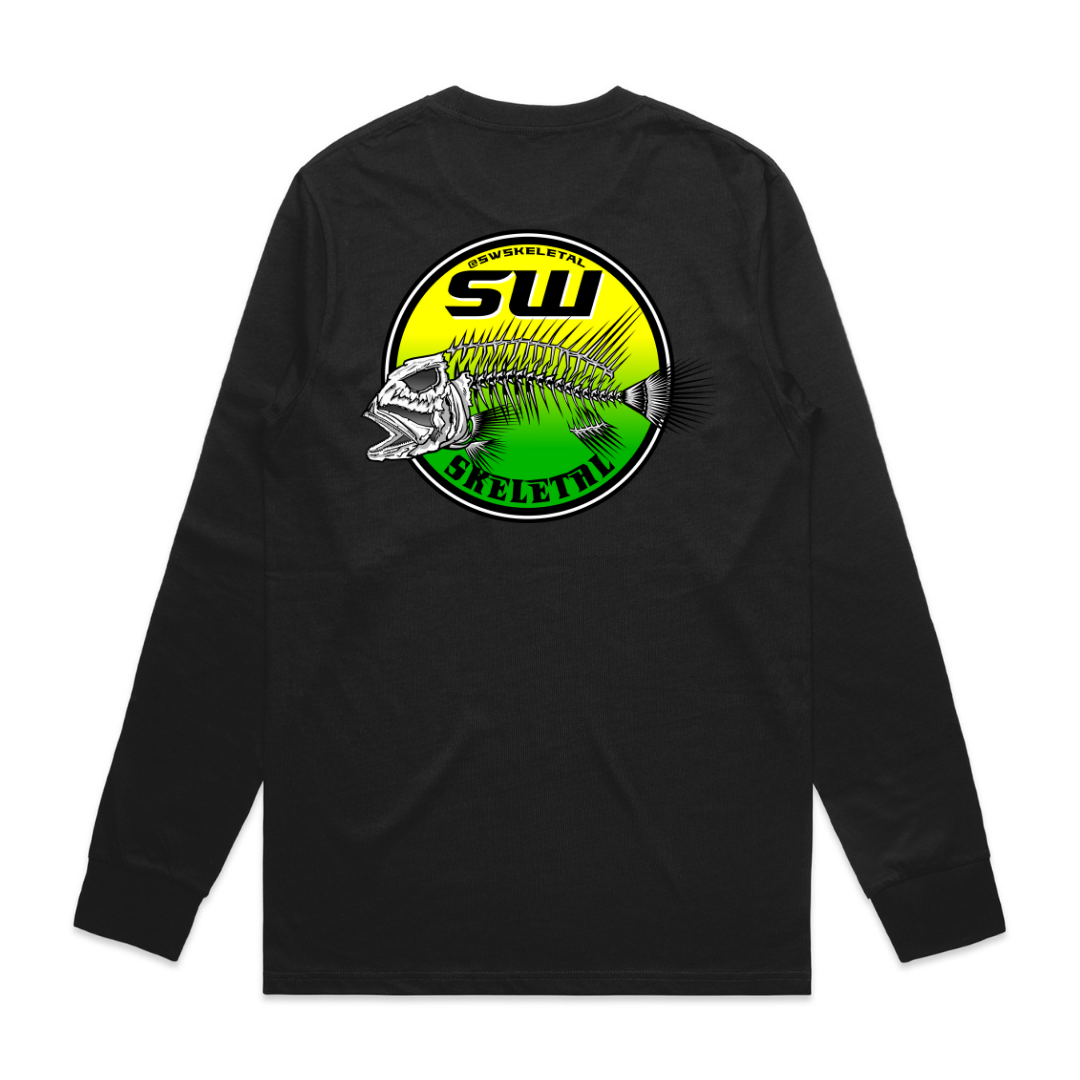 Men's Black Long Sleeve - Neon