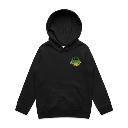 Youth Black Hoodie - Neon