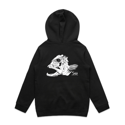 Youth Black Hoodie - Skeletal