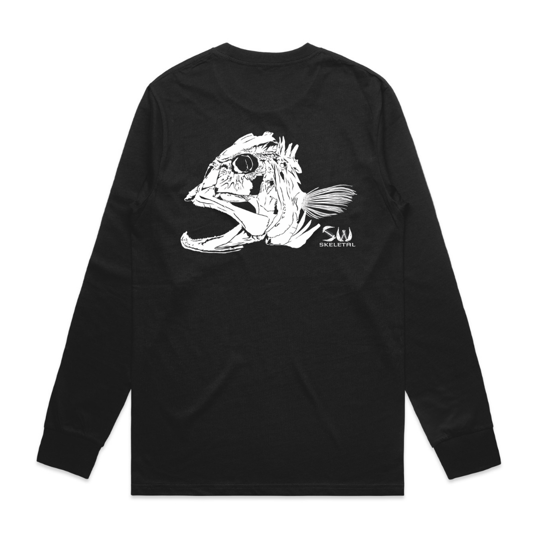 Men's Black Long Sleeve - Skeletal