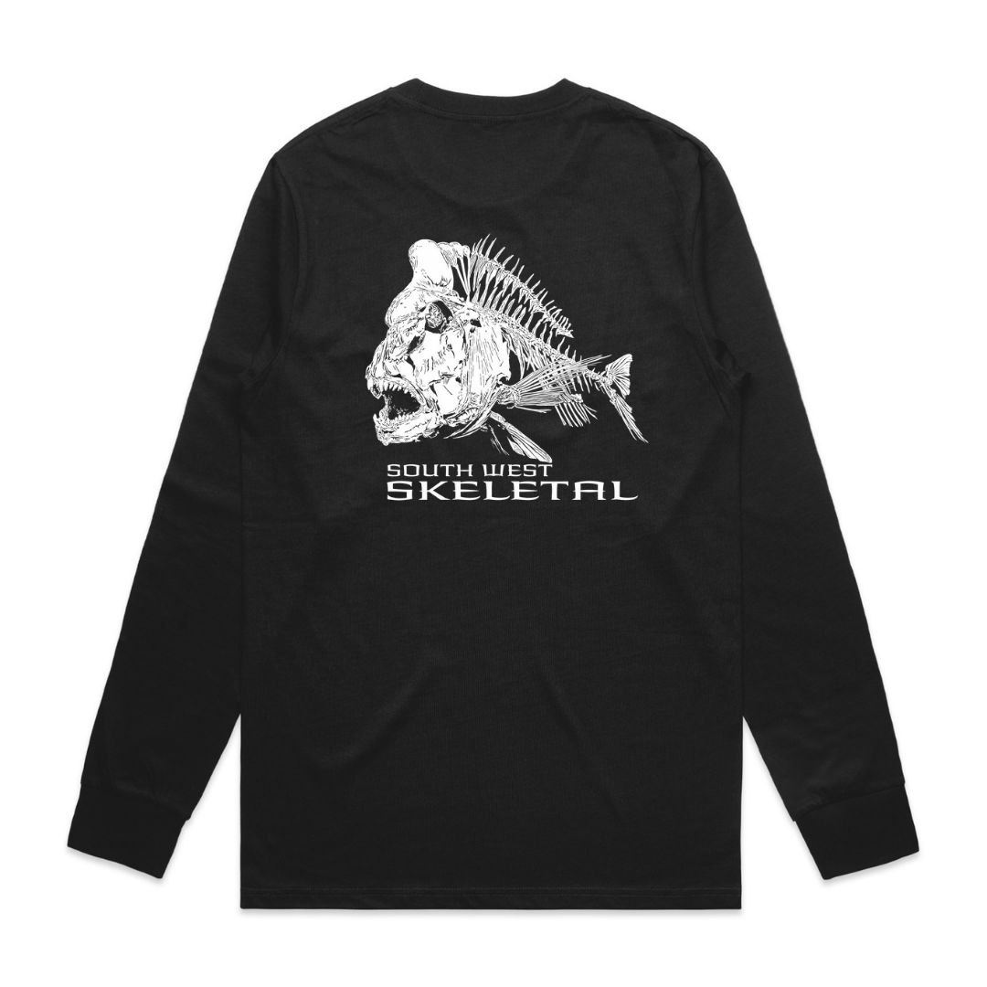 Men's Black Long Sleeve - Skeletal