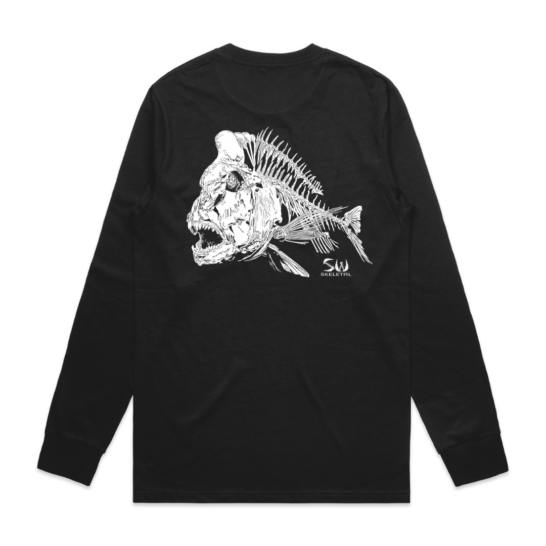 Men's Black Long Sleeve - Skeletal