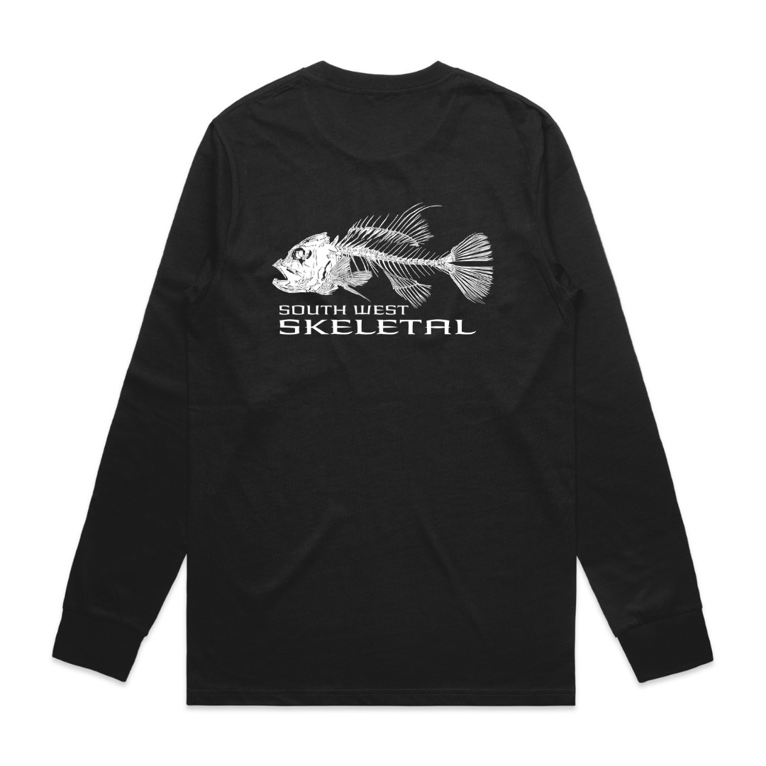 Men's Black Long Sleeve - Skeletal