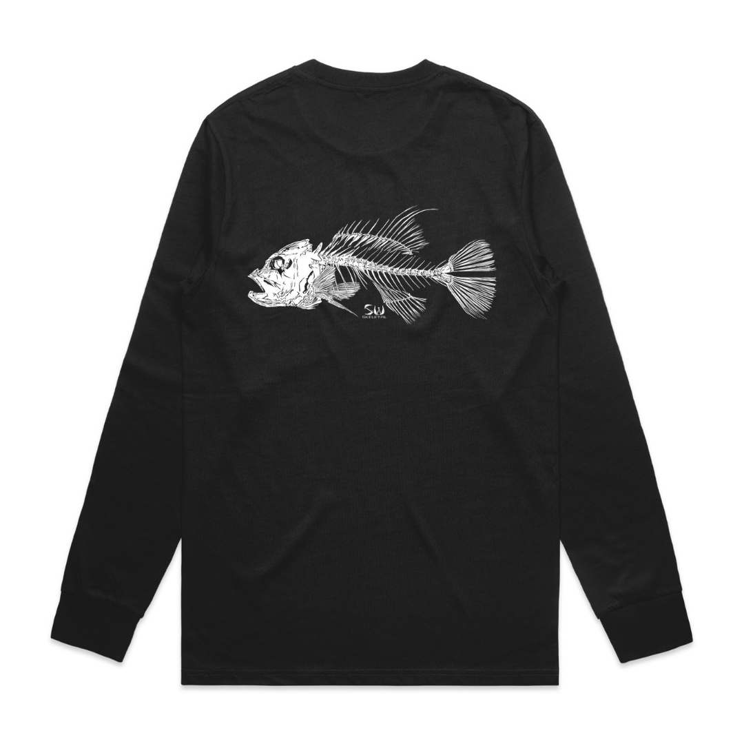 Men's Black Long Sleeve - Skeletal