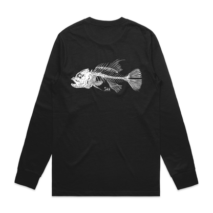 Men's Black Long Sleeve - Skeletal