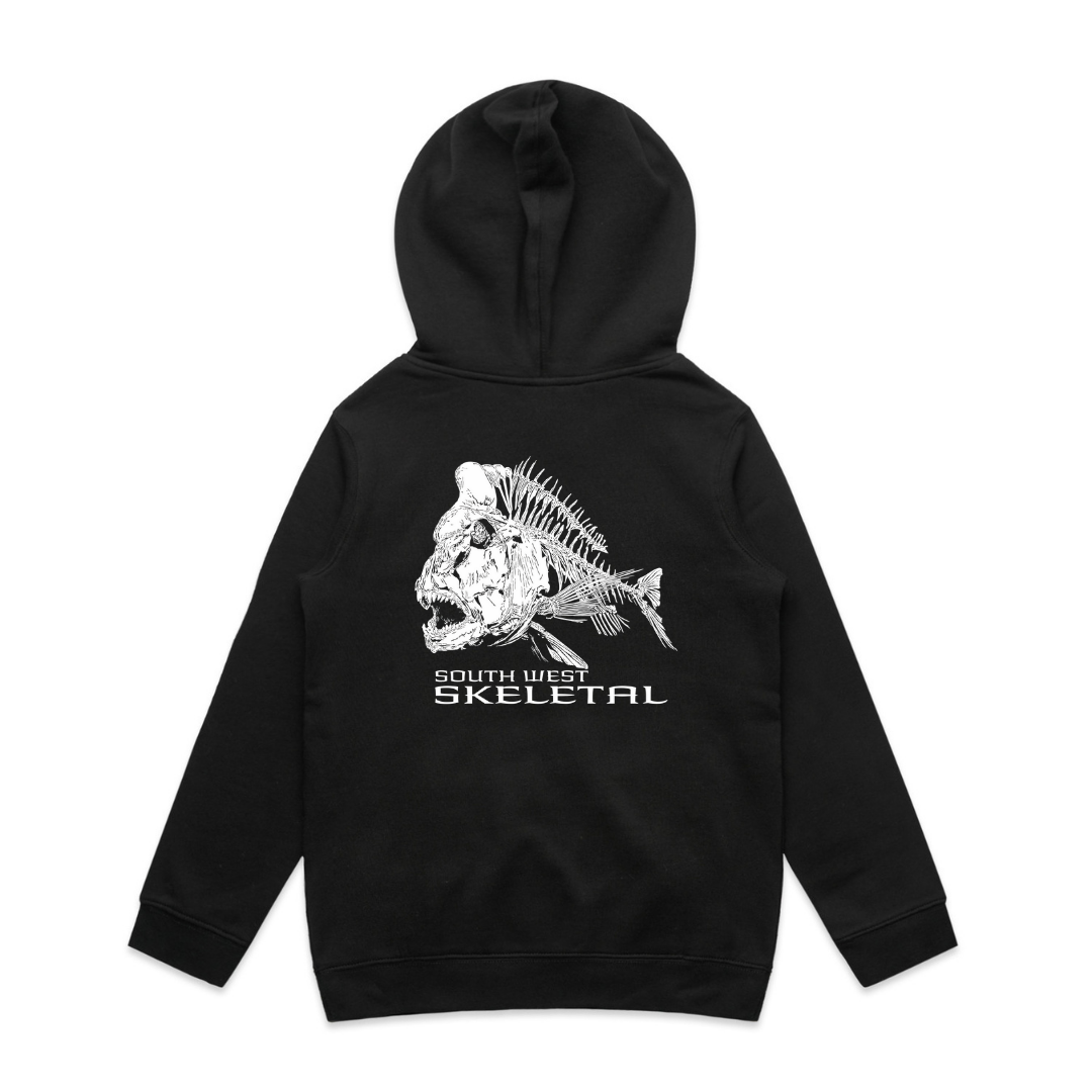 Youth Black Hoodie - Skeletal