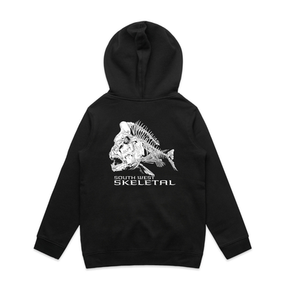 Youth Black Hoodie - Skeletal
