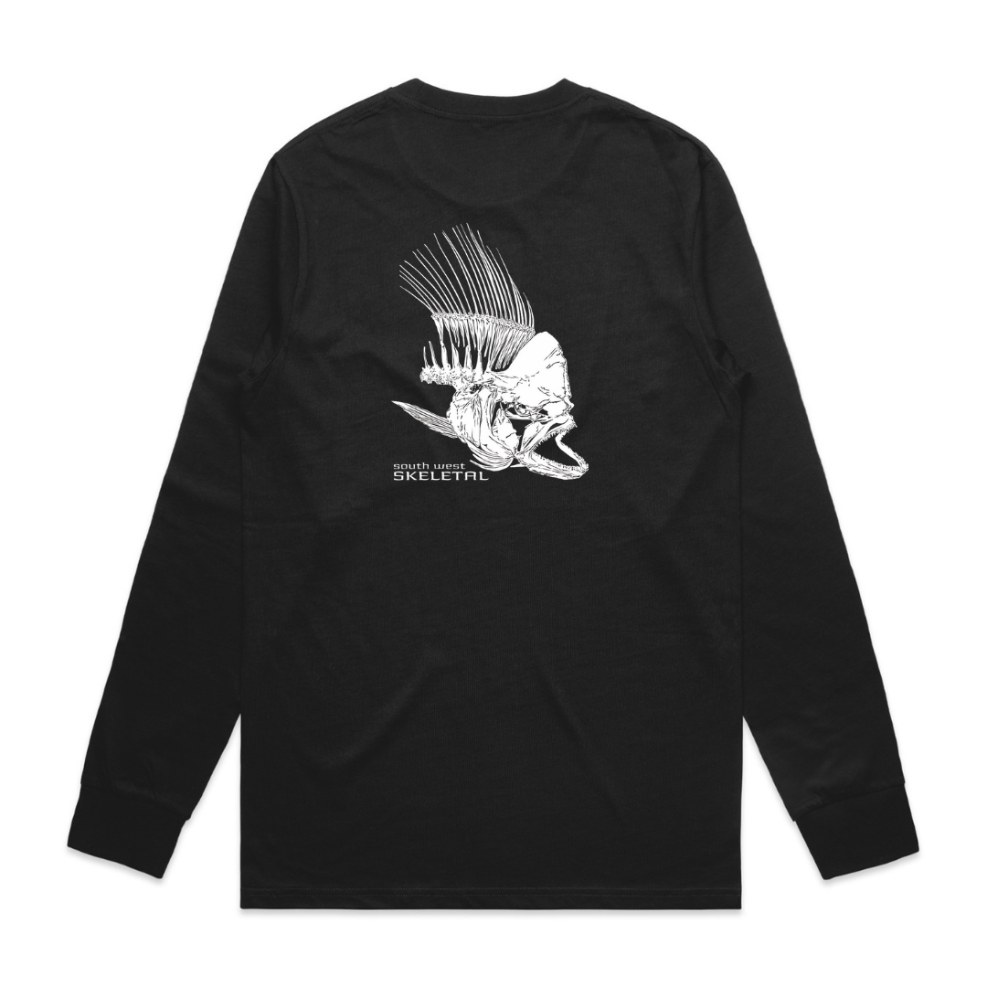 Men's Black Long Sleeve - Skeletal