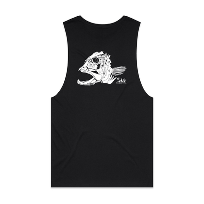 Men's Black Muscle Tank - Skeletal