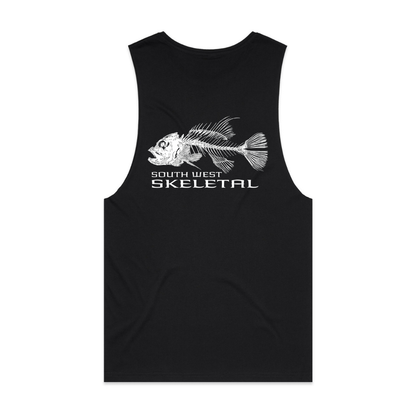 Men's Black Muscle Tank - Skeletal