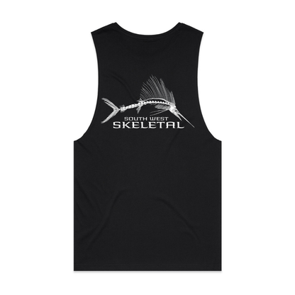 Men's Black Muscle Tank - Skeletal