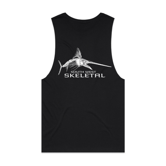 Men's Black Muscle Tank - Skeletal