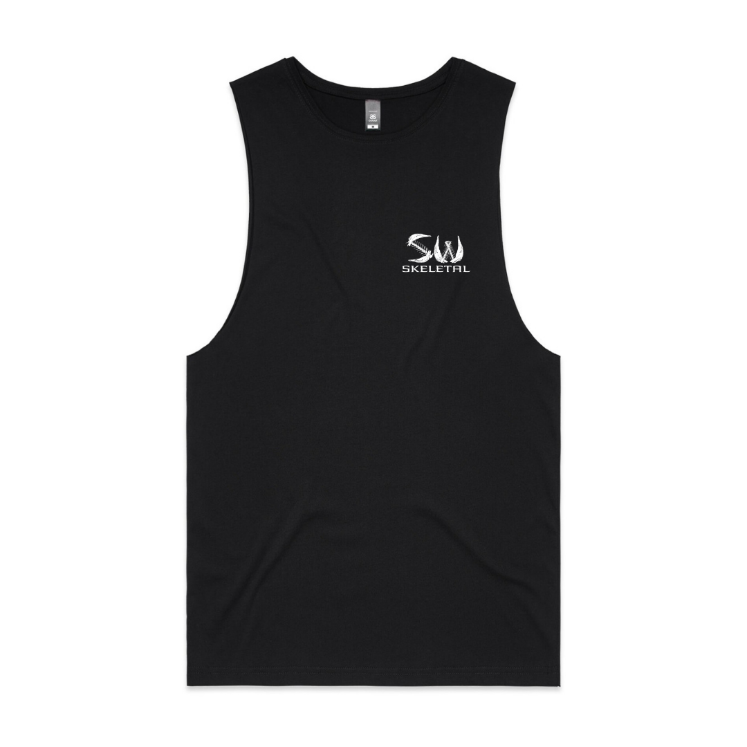 Men's Black Muscle Tank - Skeletal