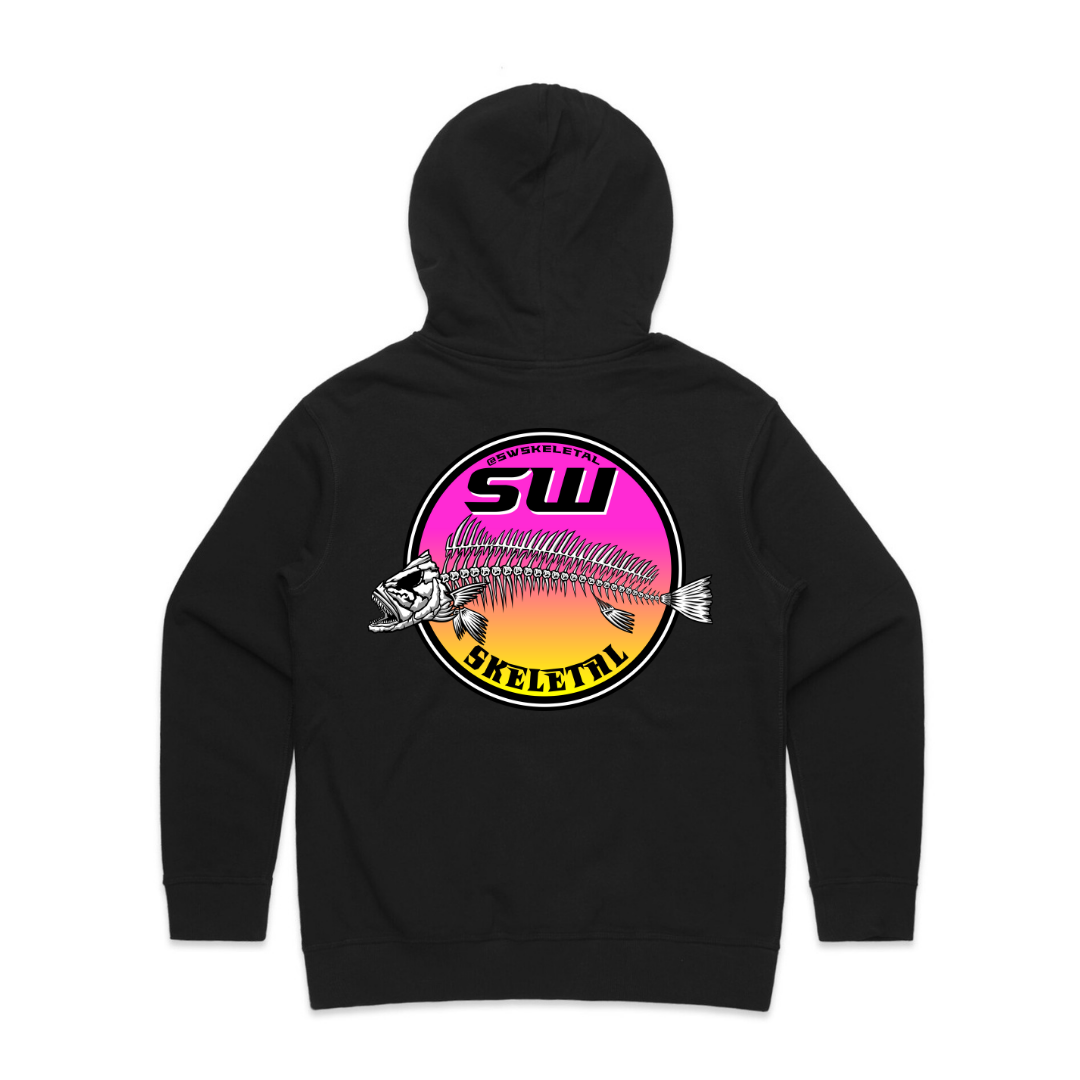 Men's Black Hoodie - Neon
