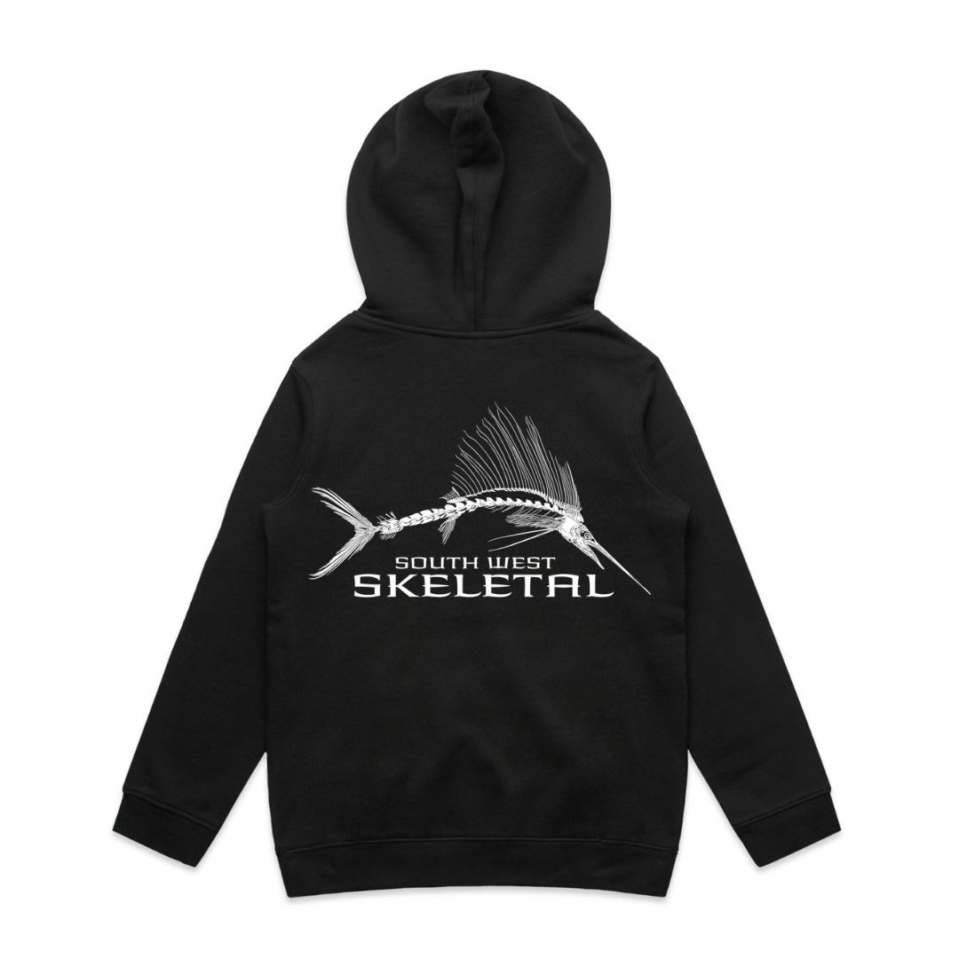 Youth Black Hoodie - Skeletal
