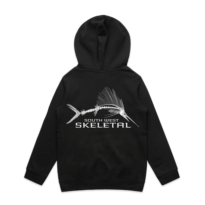 Youth Black Hoodie - Skeletal
