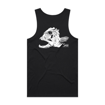 Men's Black Singlet - Skeletal