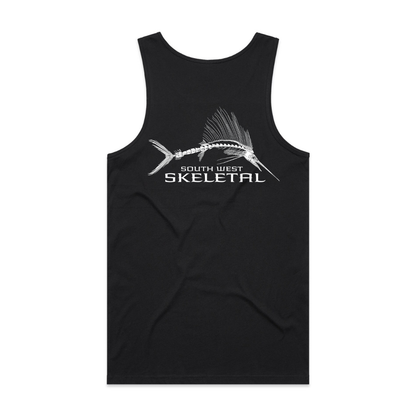 Men's Black Singlet - Skeletal