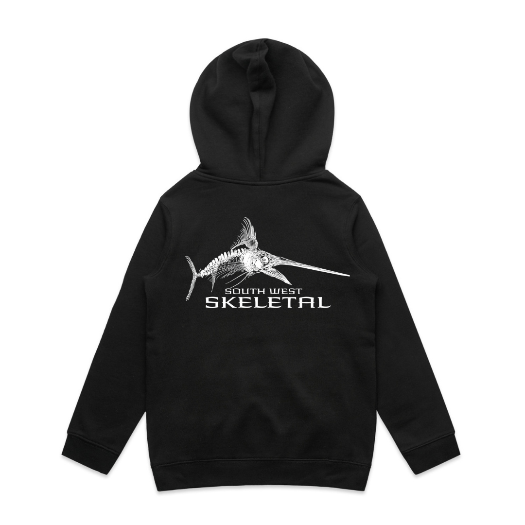 Youth Black Hoodie - Skeletal