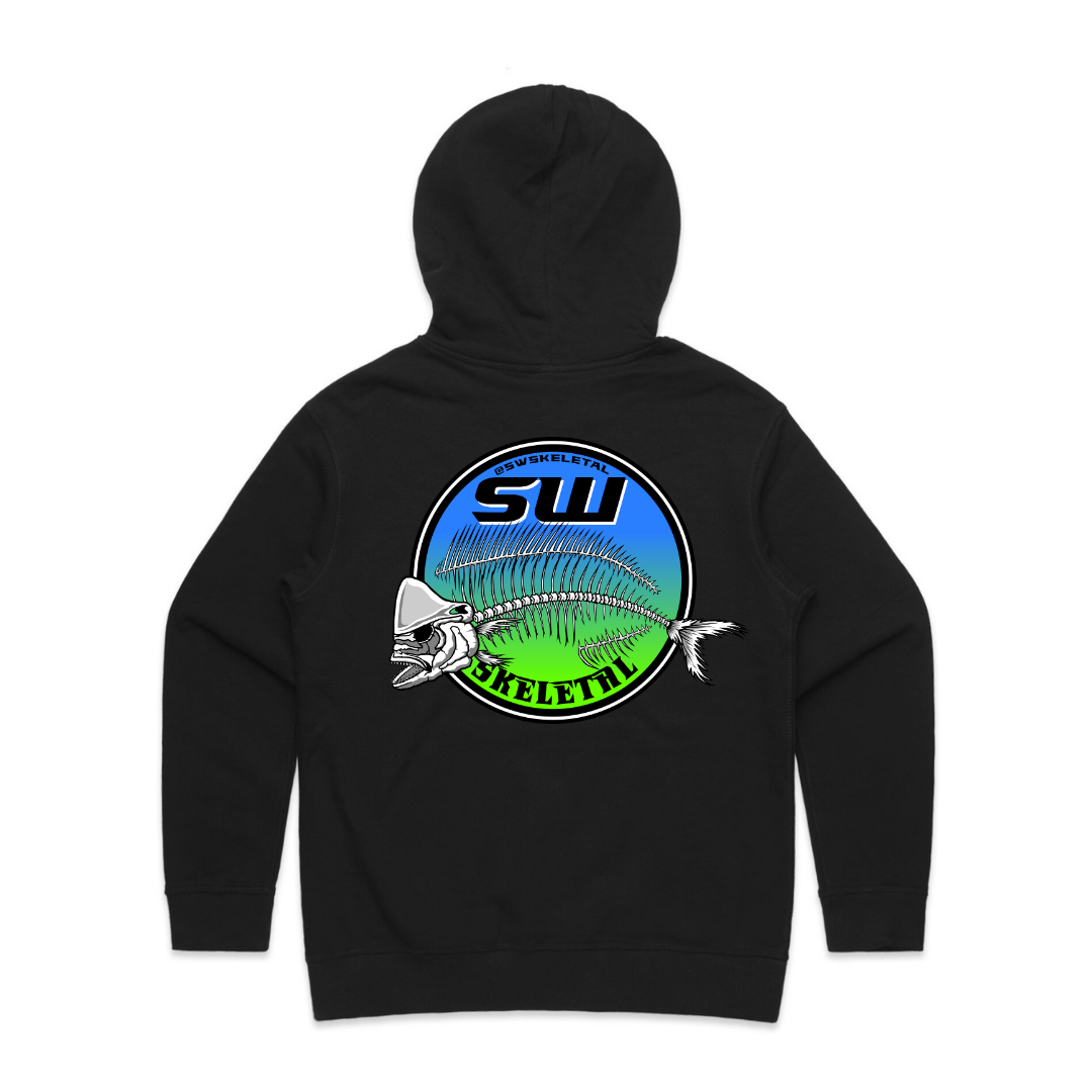 Women's Black Hoodie - Neon