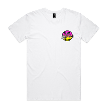 Men's White T-Shirt - Neon