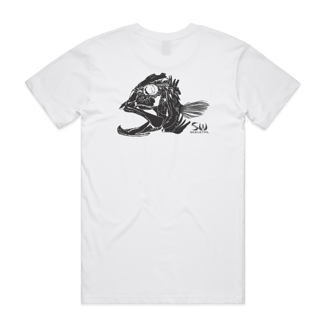 Men's White T-Shirt - Skeletal