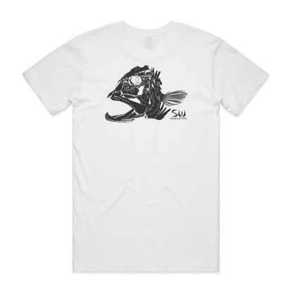 Men's White T-Shirt - Skeletal