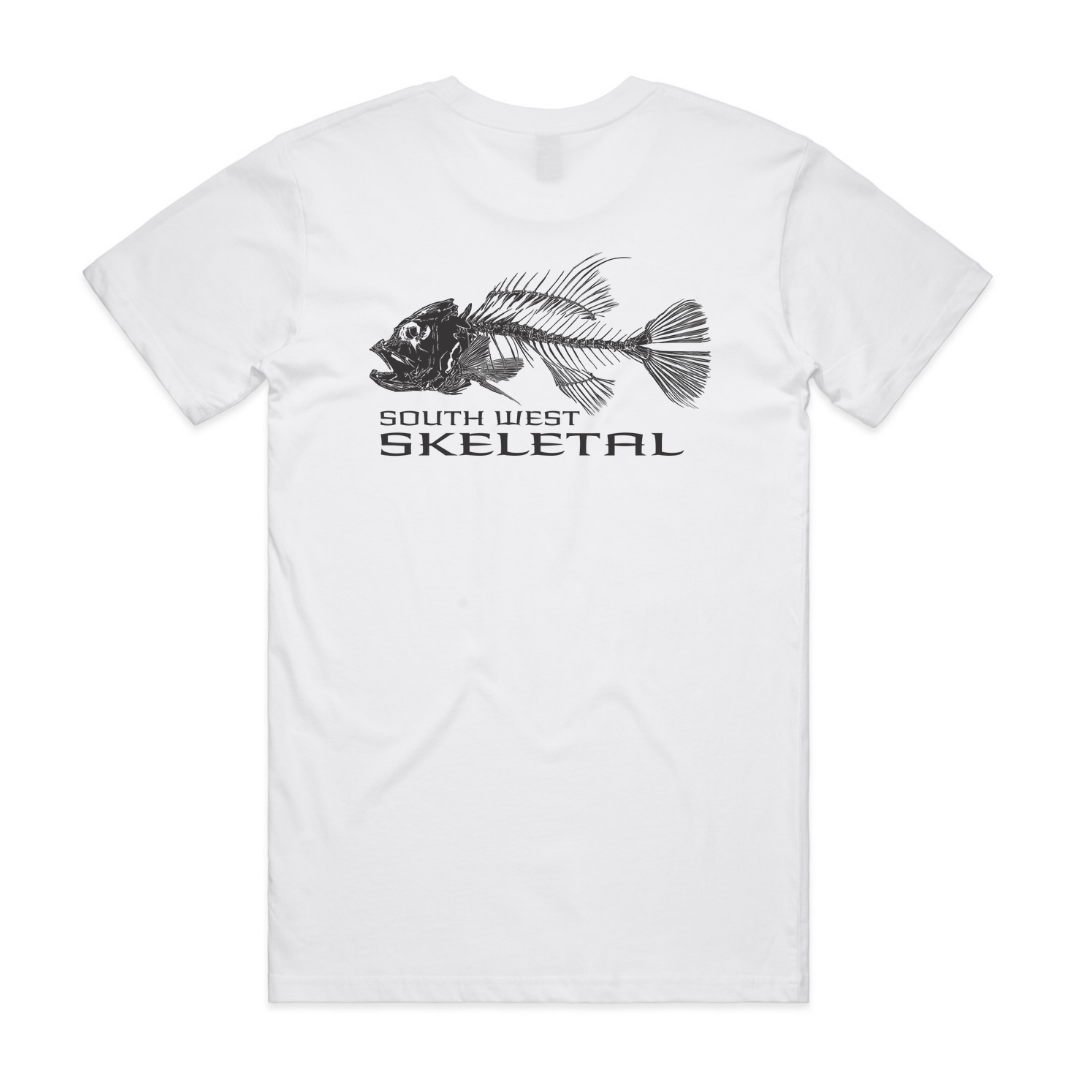 Men's White T-Shirt - Skeletal