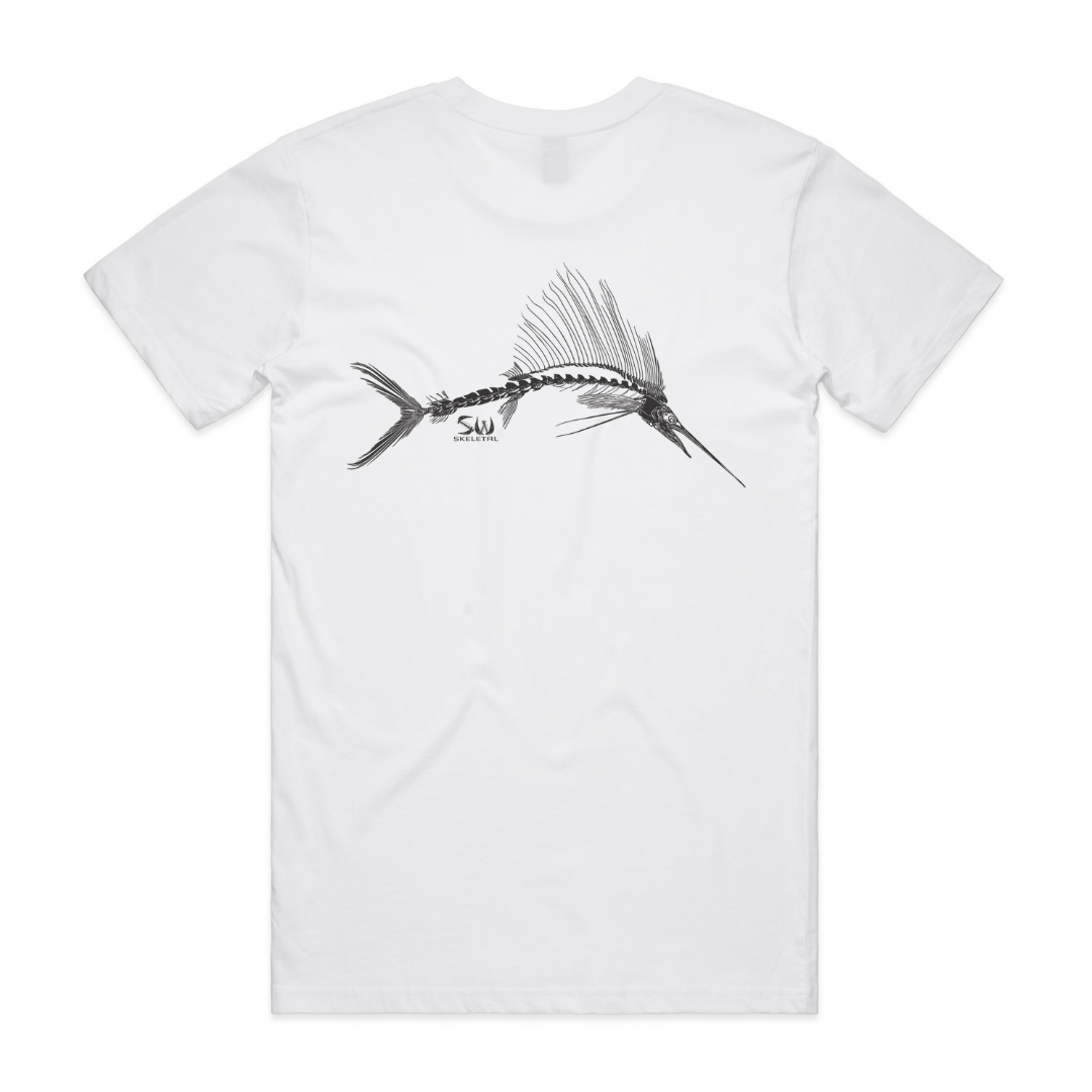 Men's White T-Shirt - Skeletal