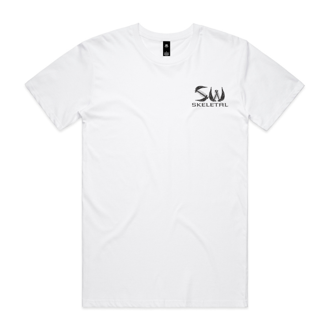 Men's White T-Shirt - Skeletal