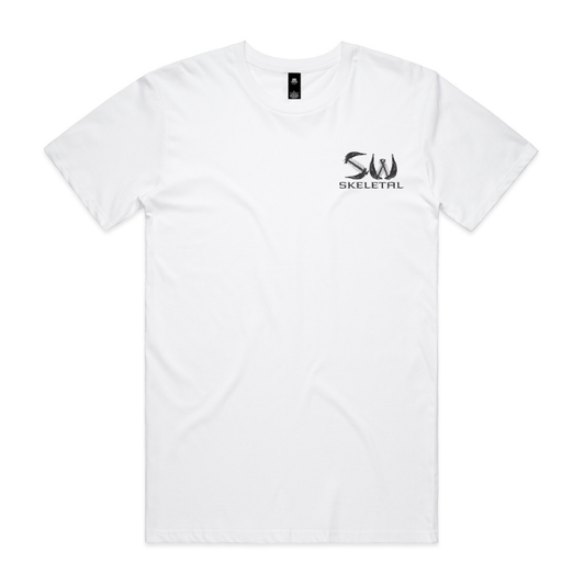 Men's White T-Shirt - Skeletal