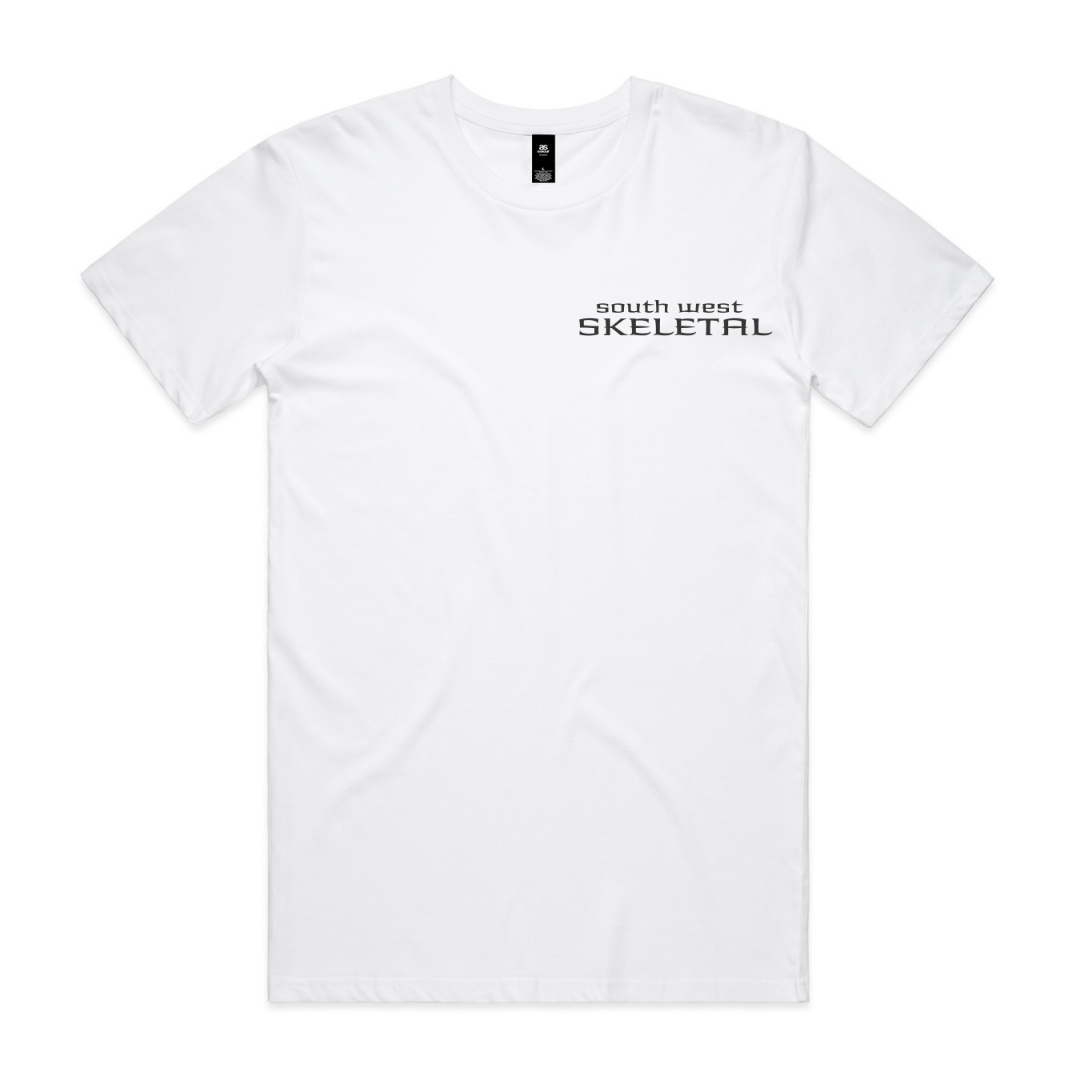 Men's White T-Shirt - Skeletal