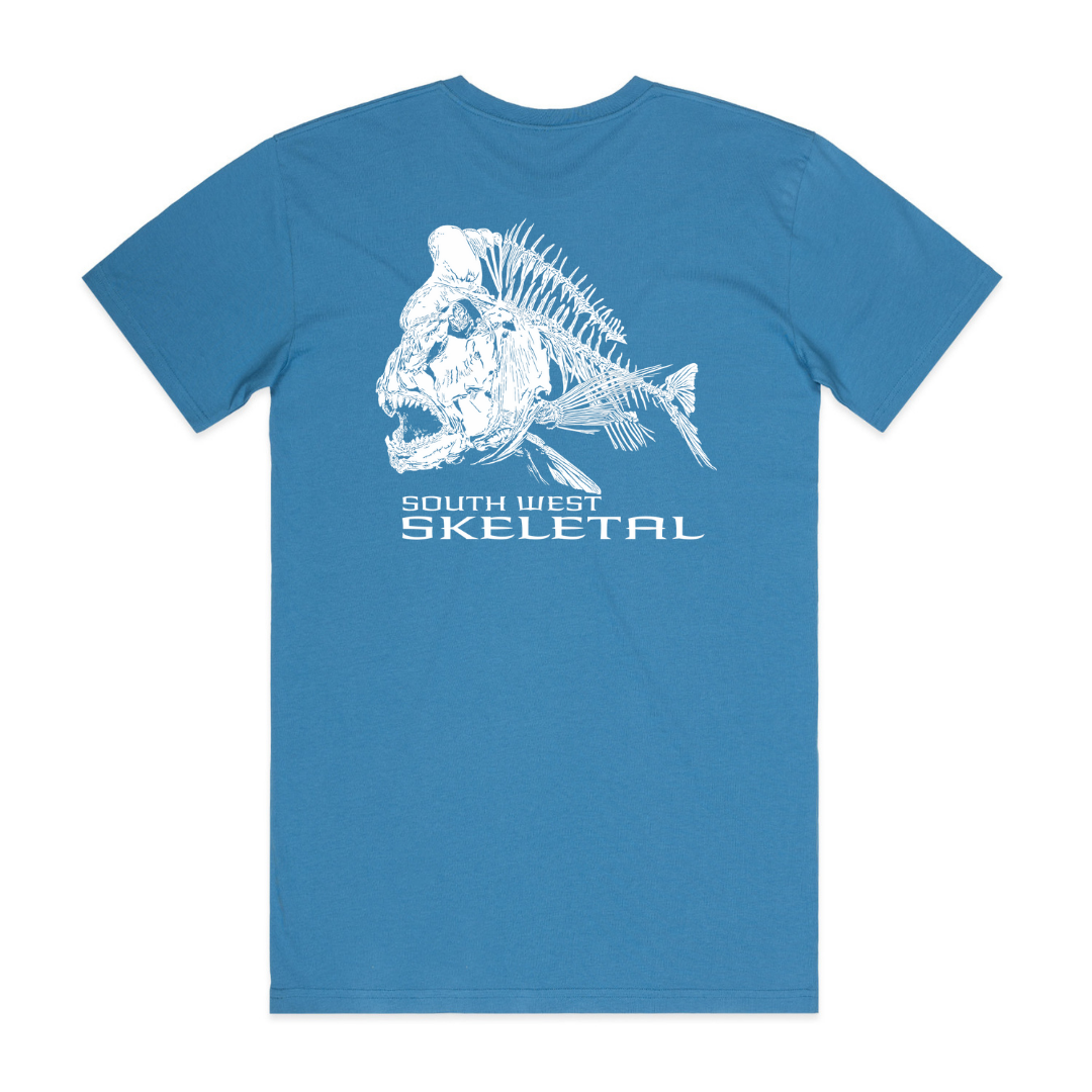 Men's Hydro Blue Tee - Skeletal