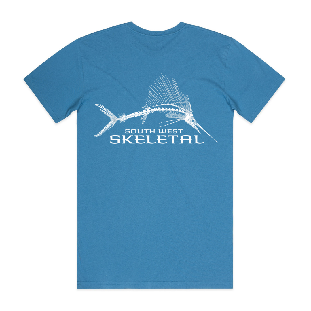 Men's Hydro Blue Tee - Skeletal