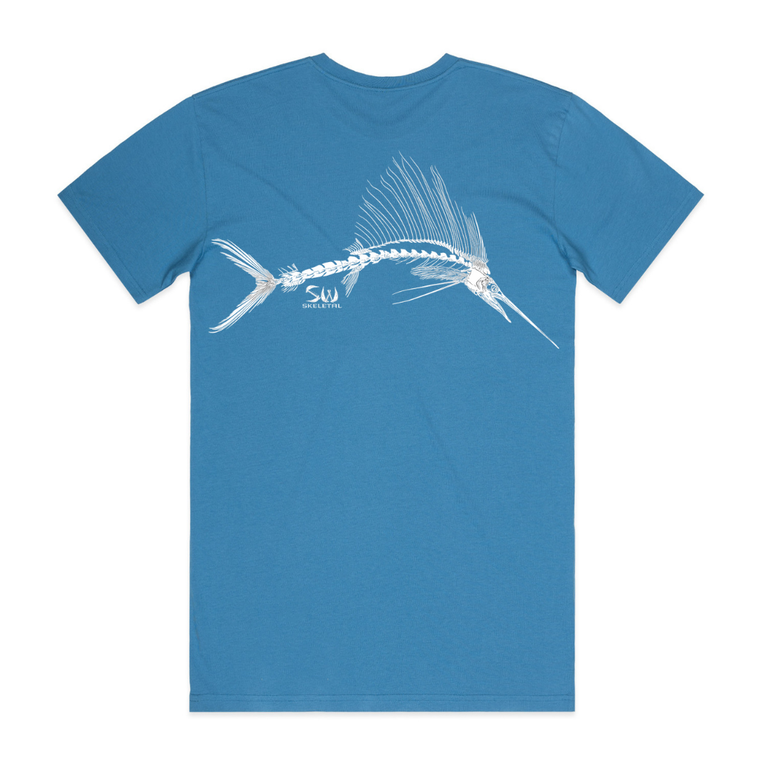 Men's Hydro Blue Tee - Skeletal