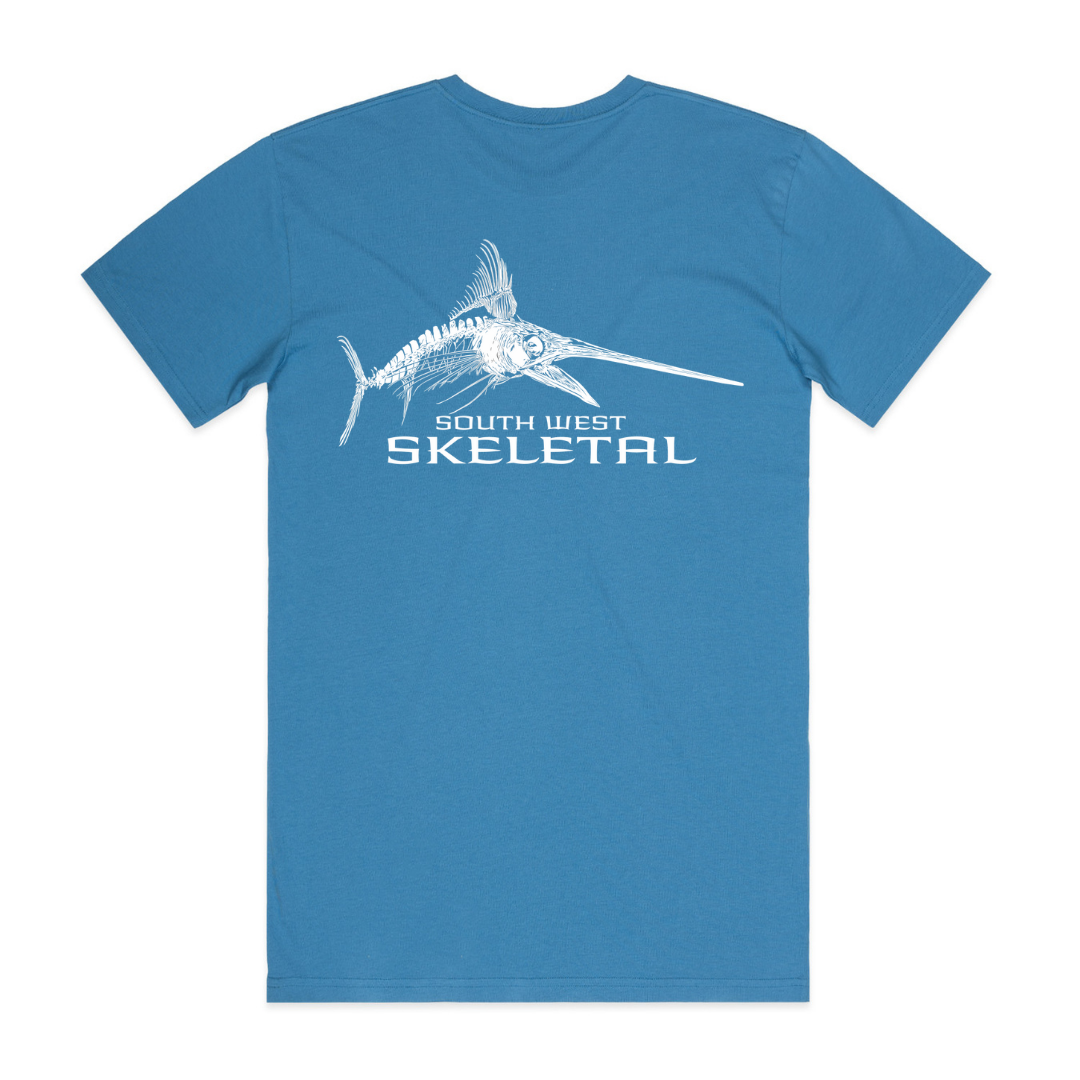 Men's Hydro Blue Tee - Skeletal