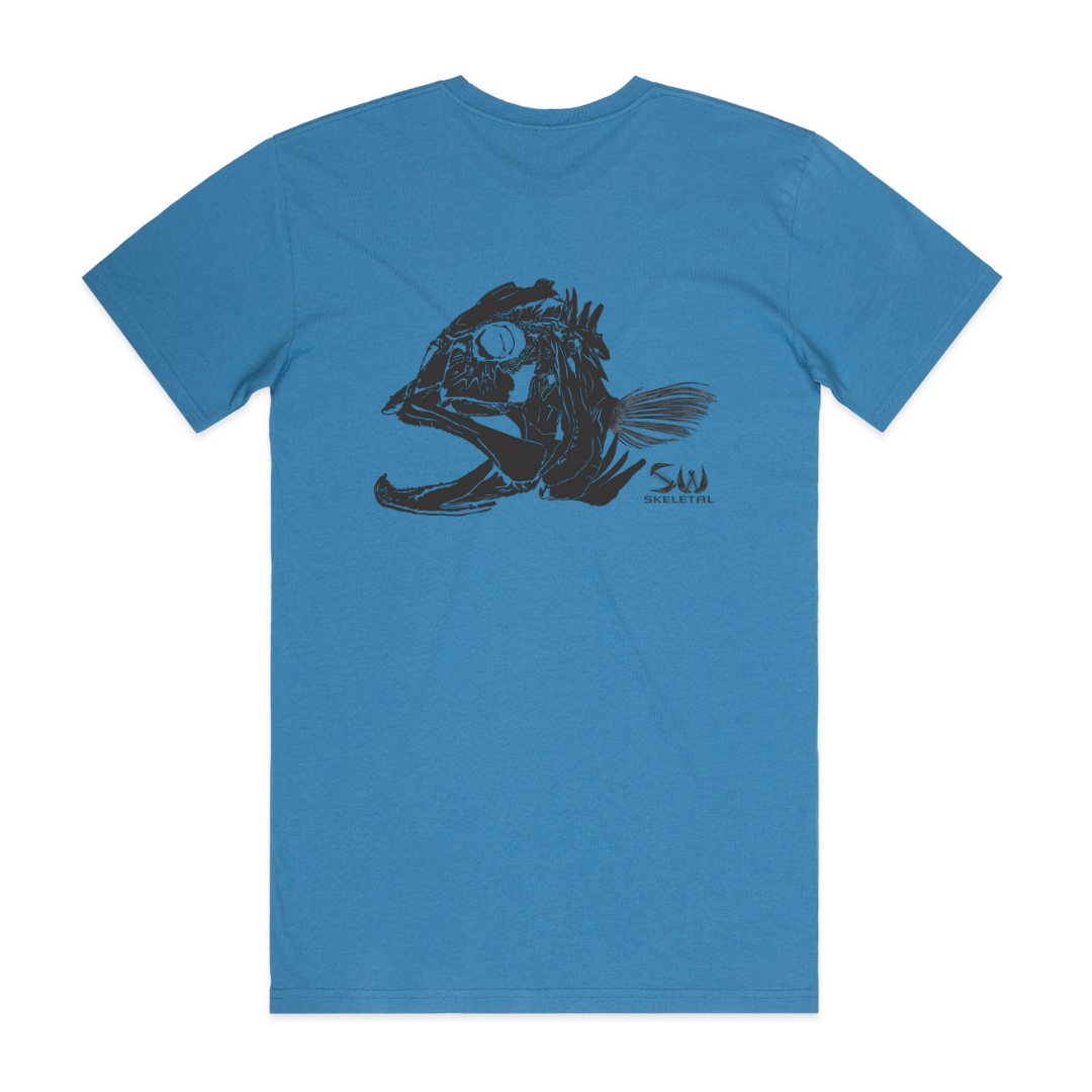 Men's Hydro Blue Tee - Skeletal