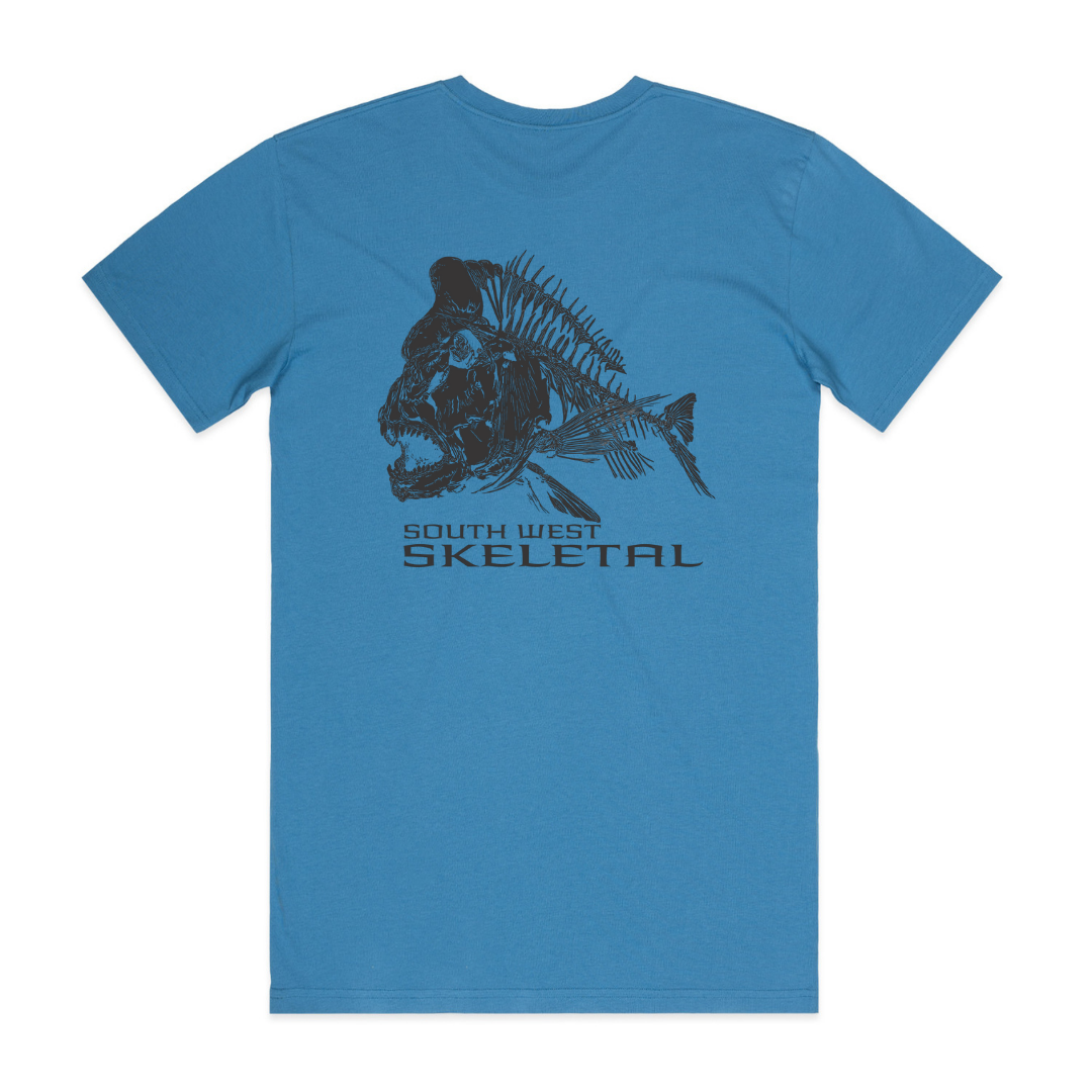 Men's Hydro Blue Tee - Skeletal