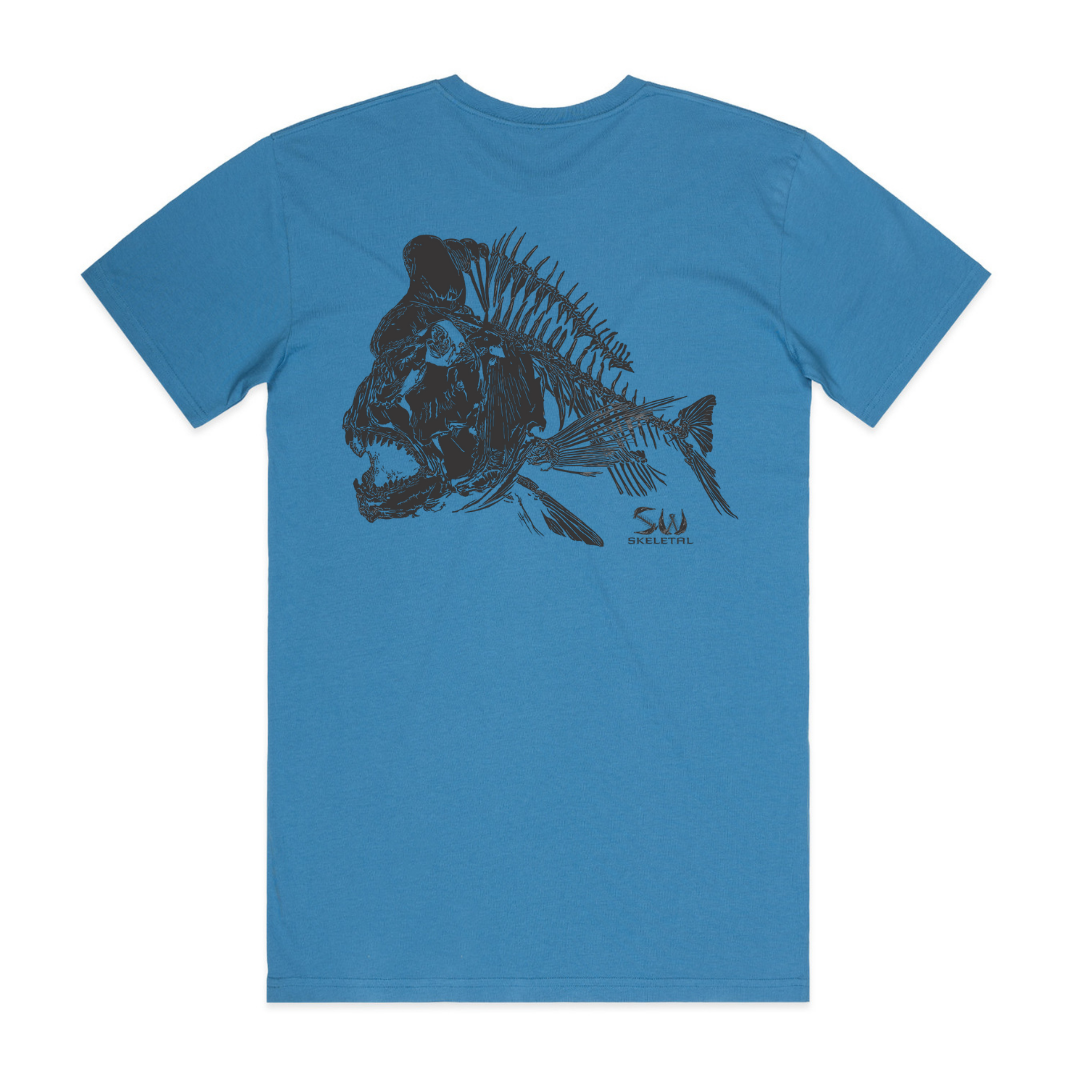 Men's Hydro Blue Tee - Skeletal
