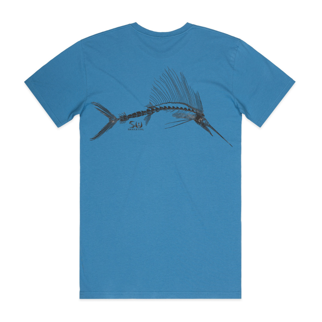 Men's Hydro Blue Tee - Skeletal